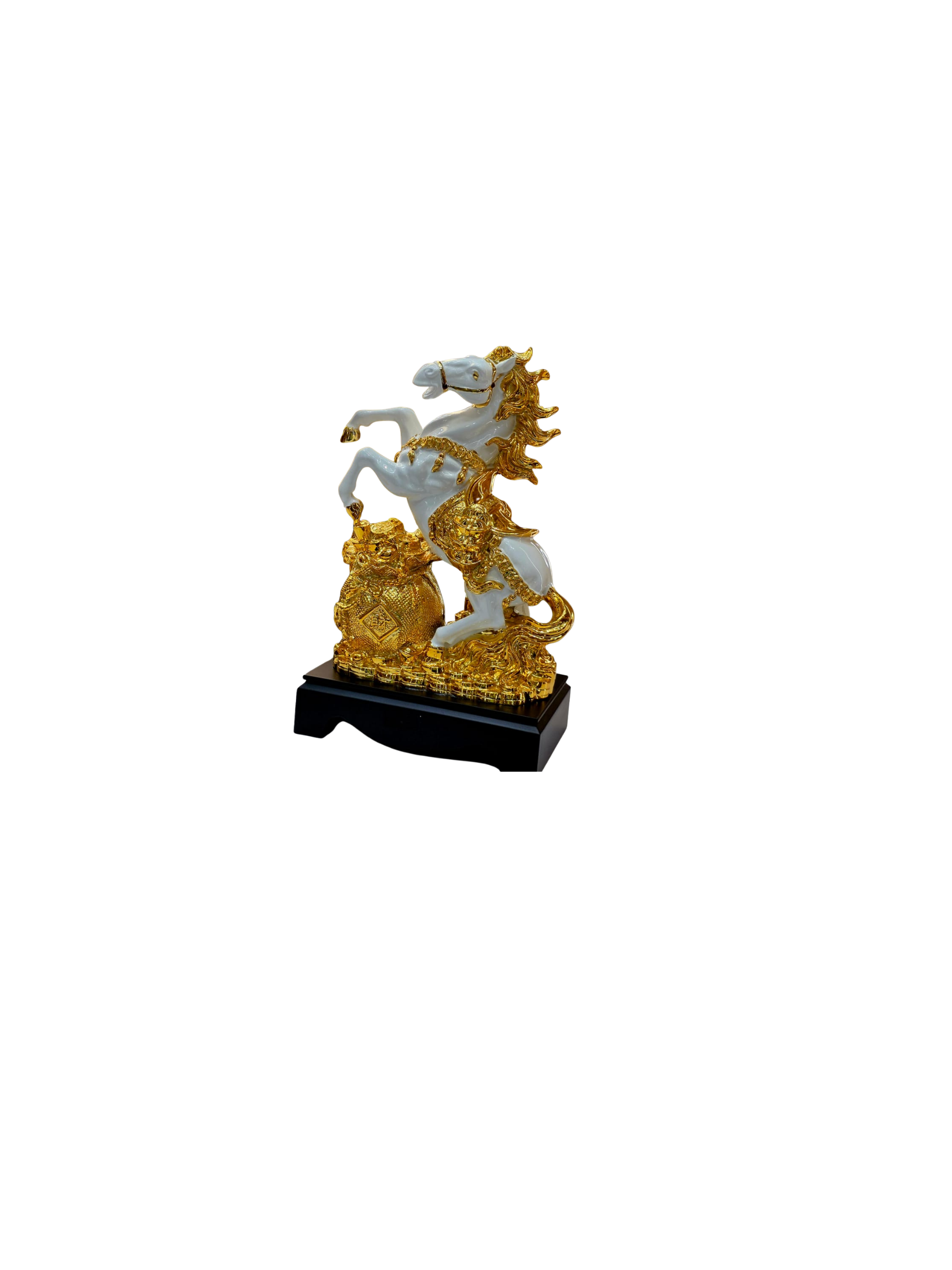 Marble Gold Horse Statue