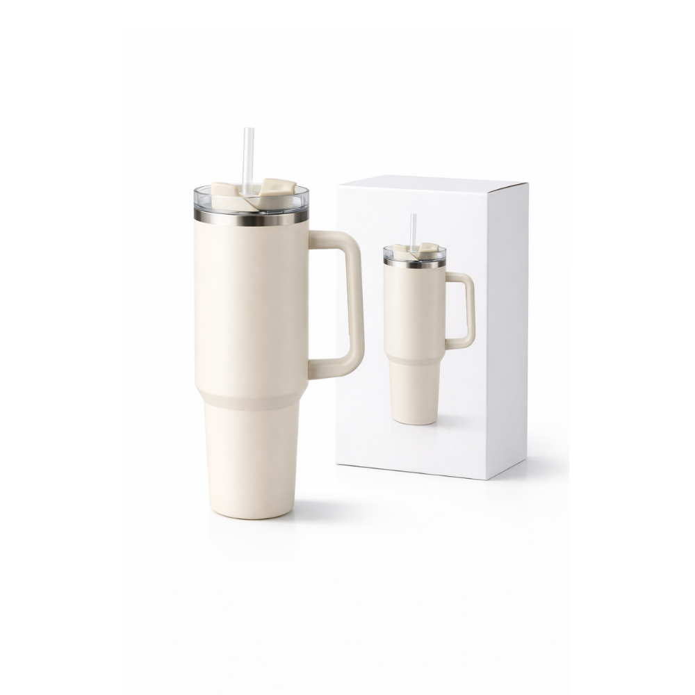 1.2L Stainless Steel White Tumbler