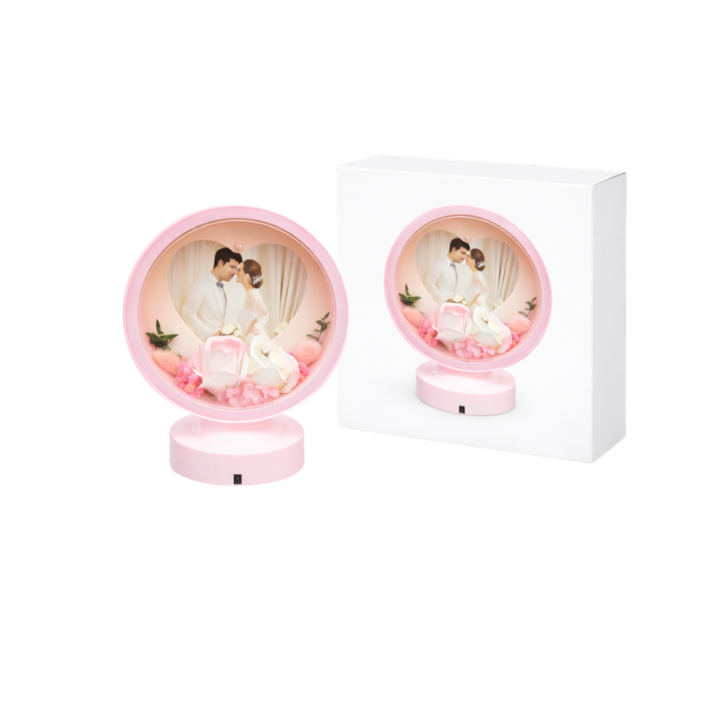 Love With Rose and Ring Led Photoframe